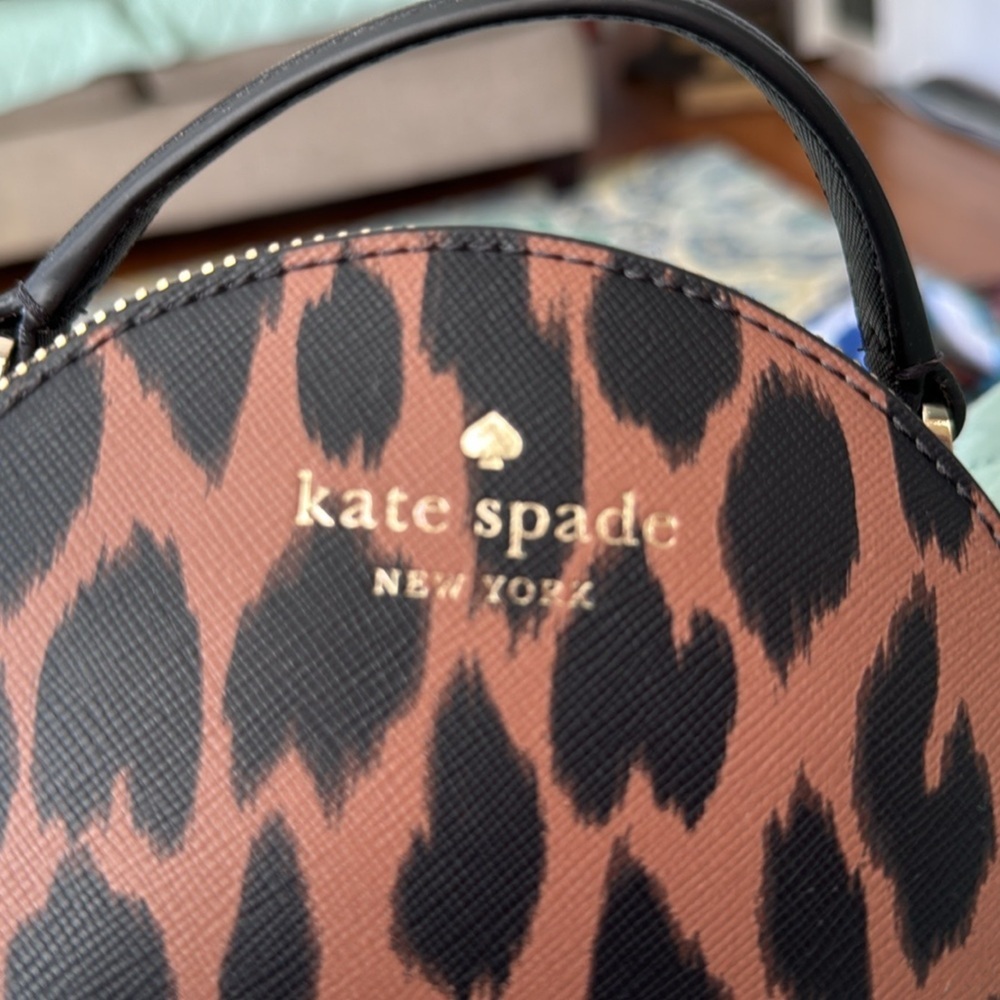 Kate Spade New York mini backpack spotted animal print. New With Tags - Picture 3 of 4